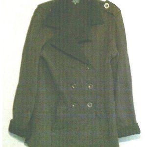 Vintage Jacket by Lovi Lovi  Brown Knit-Double Breasted Peacoat  Plus Size 1XL